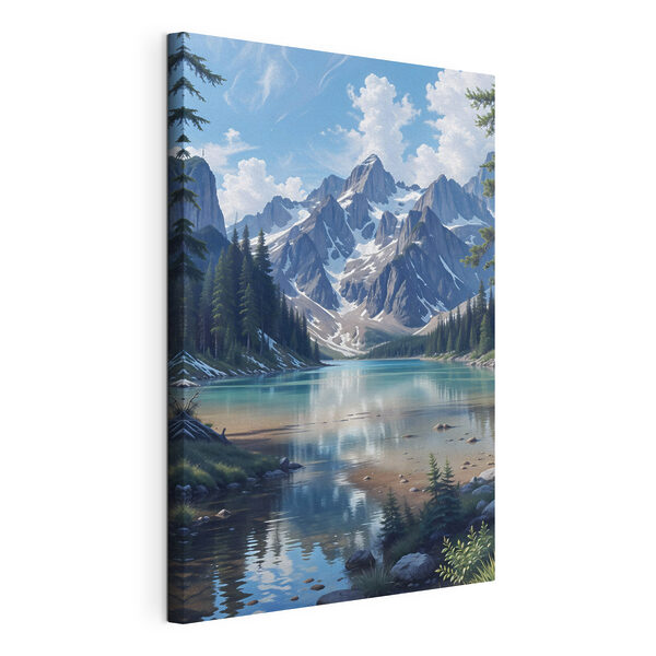 Von Bergen umgebener See Wandbilder Von Bergen umgebener See