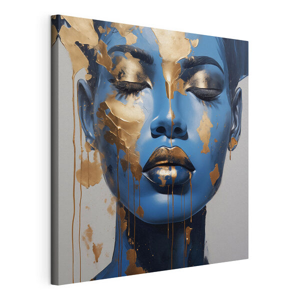 Auffällige Verschmelzung von Blau und Metallic Wandbilder Auffällige Verschmelzung von Blau und Metallic