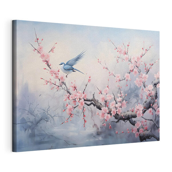 Wandbilder Vogel auf einem Zweig mit rosa Blüten (Artikelnummer: s41712) Wandbilder Wandbilder Vogel auf einem Zweig mit rosa Blüten (Artikelnummer: s41712)