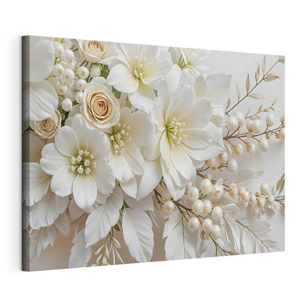 Elegantes Bouquet aus zarten weißen Blüten Wandbilder Elegantes Bouquet aus zarten weißen Blüten