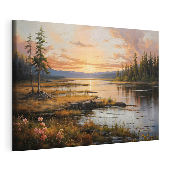 Wandbilder Landschaft eines Sees mit Sonnenuntergang (Artikelnummer: s41733) Wandbilder Wandbilder Landschaft eines Sees mit Sonnenuntergang (Artikelnummer: s41733)