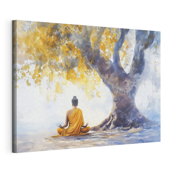 Wandbilder Wandbilder Gemälde einer meditierenden Person unter einem Baum (Artikelnummer: s41888)