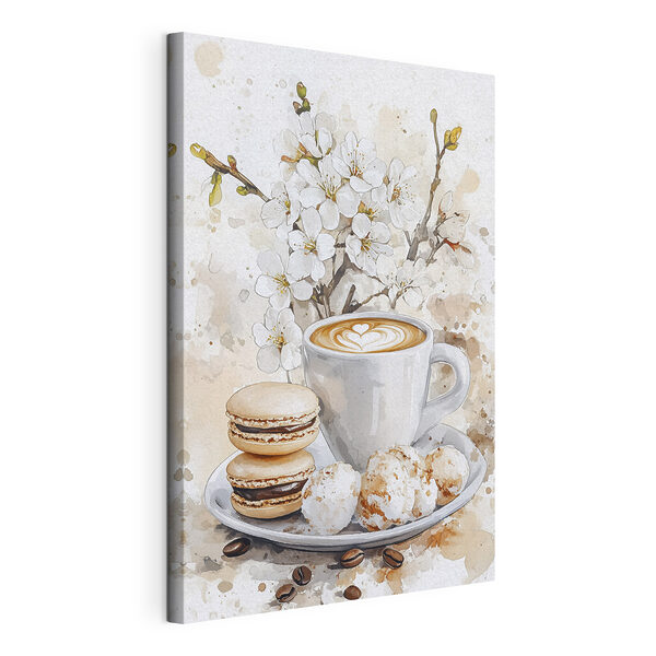 Eine Tasse Kaffee und Kekse Wandbilder Eine Tasse Kaffee und Kekse