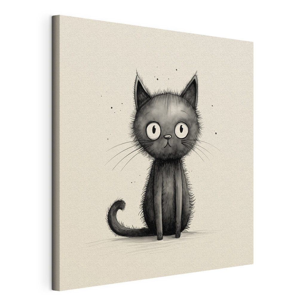 Black cat with big eyes Black cat with big eyes
