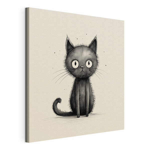Schwarze Katze mit großen Augen Wandbilder Schwarze Katze mit großen Augen