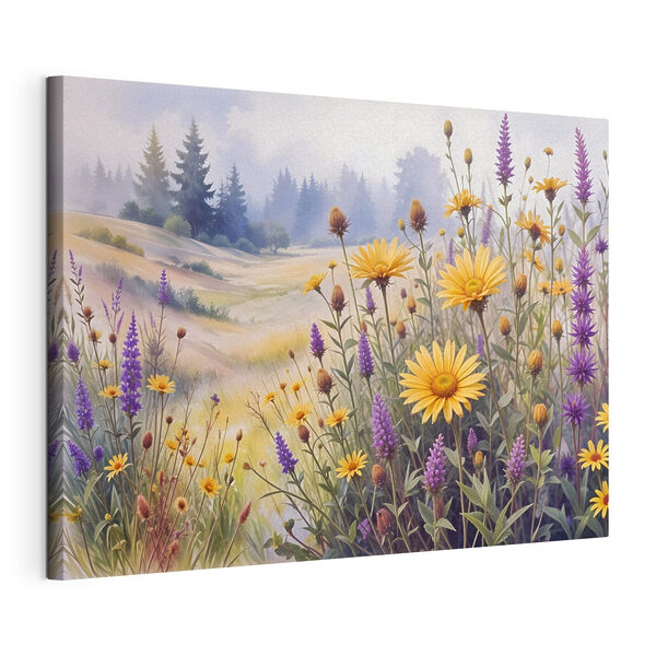 Wandbilder Wandbilder Feld mit Blumen und Gras (Artikelnummer: s42223)
