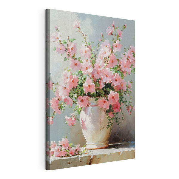 Vase mit rosa Blumen Wandbilder Vase mit rosa Blumen