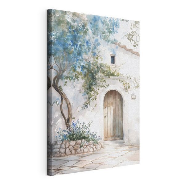 Wandbilder Wandbilder Gemälde einer Tür und eines Baumes an einer Wand (Artikelnummer: s43179)
