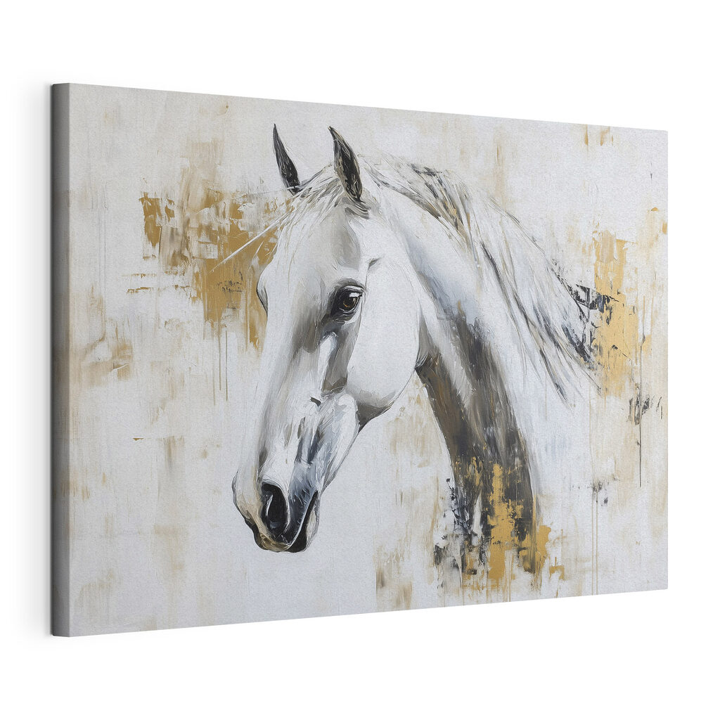 Painting of a white horse