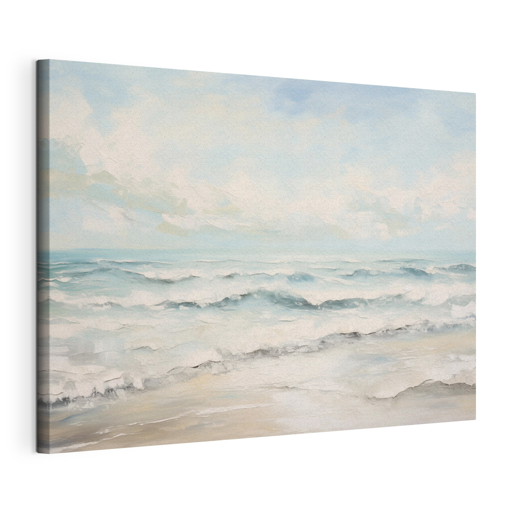 Painting of waves on a beach Painting of waves on a beach