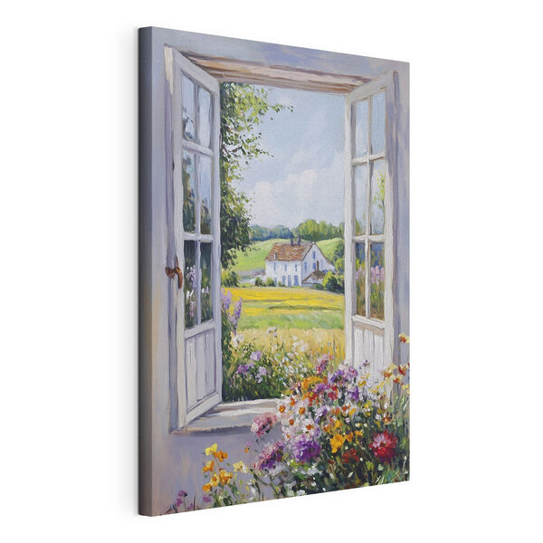 Wandbilder Gemälde eines Hauses durch ein Fenster gesehen (Artikelnummer: s43888) Wandbilder Wandbilder Gemälde eines Hauses durch ein Fenster gesehen (Artikelnummer: s43888)