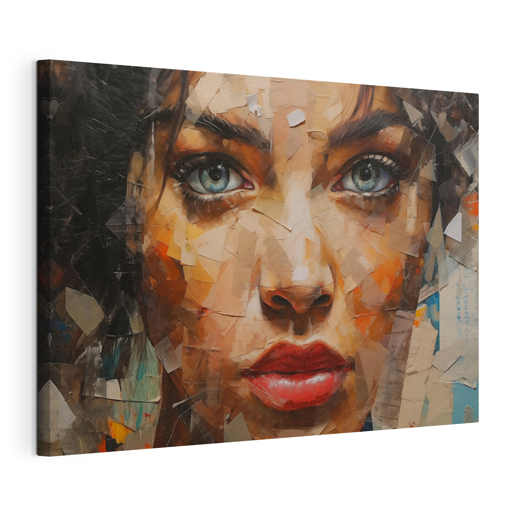 Painting of a woman's face Painting of a woman's face