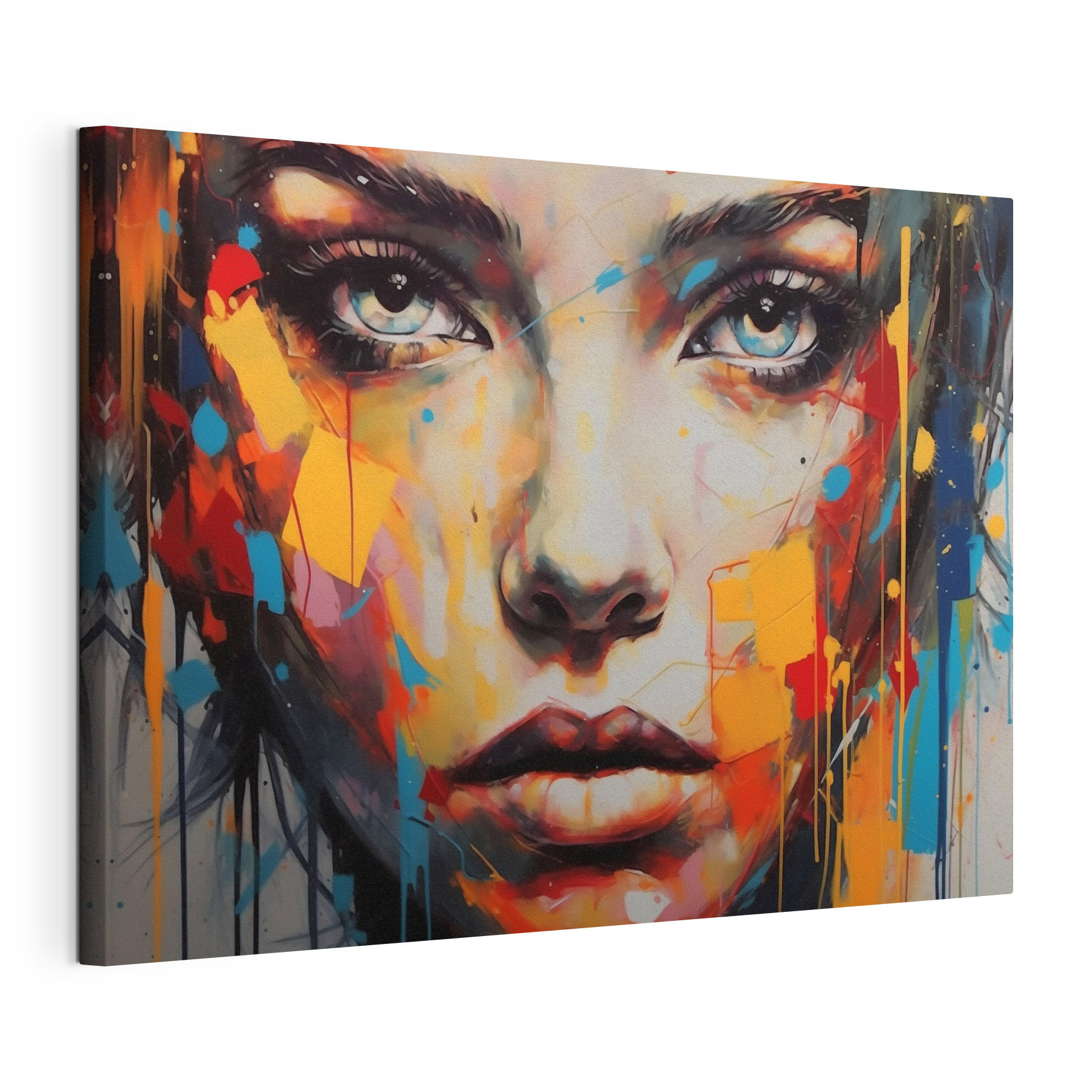 Painting of a woman's face