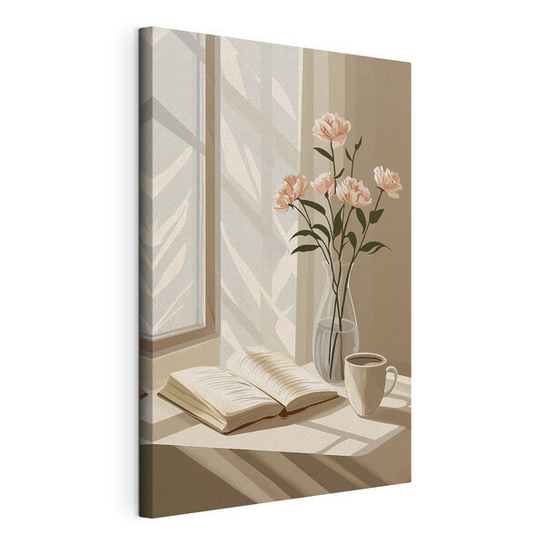 Wandbilder Buch und eine Vase mit Blumen (Artikelnummer: s44013) Wandbilder Wandbilder Buch und eine Vase mit Blumen (Artikelnummer: s44013)