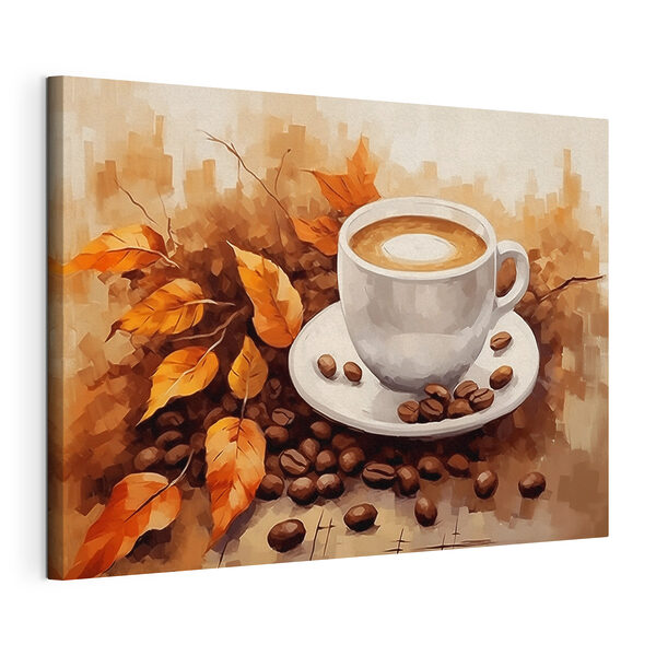 Wandbilder Kaffeetasse und Bohnen auf einer Untertasse (Artikelnummer: s44116) Wandbilder Wandbilder Kaffeetasse und Bohnen auf einer Untertasse (Artikelnummer: s44116)