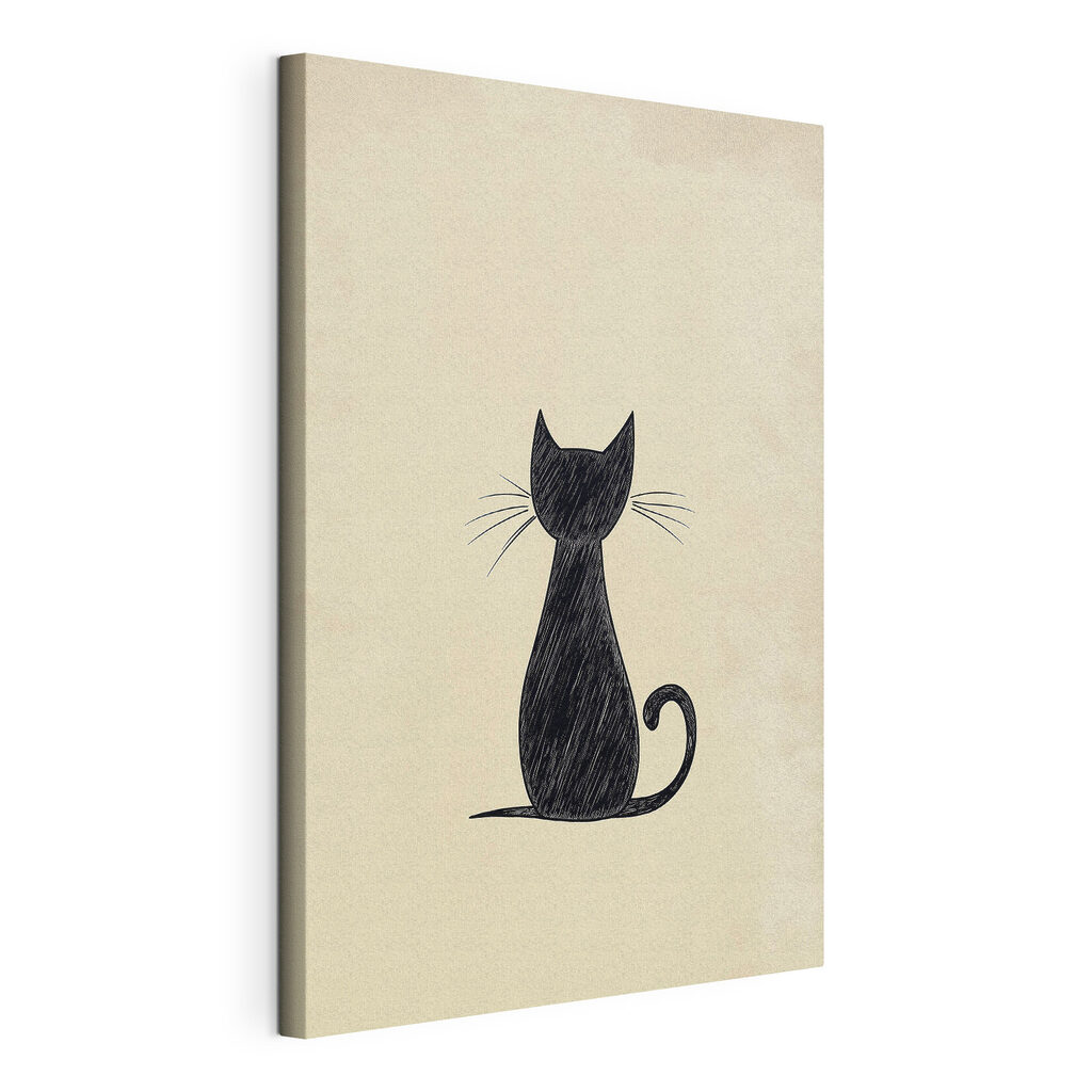 Black cat with whiskers