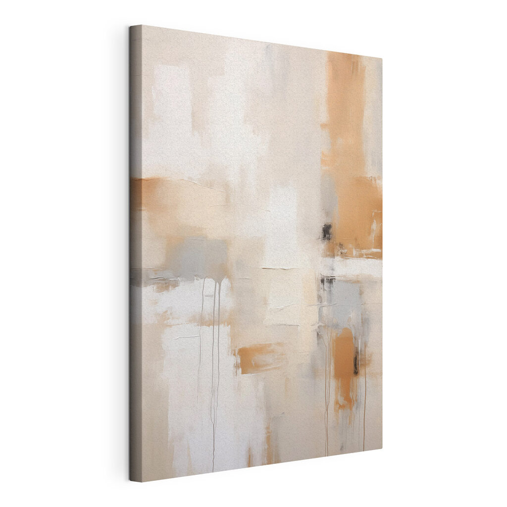 Painting of white and brown paint Painting of white and brown paint