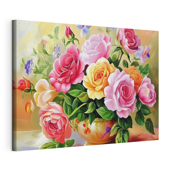 Gemälde von Blumen in einer Schale Wandbilder Gemälde von Blumen in einer Schale