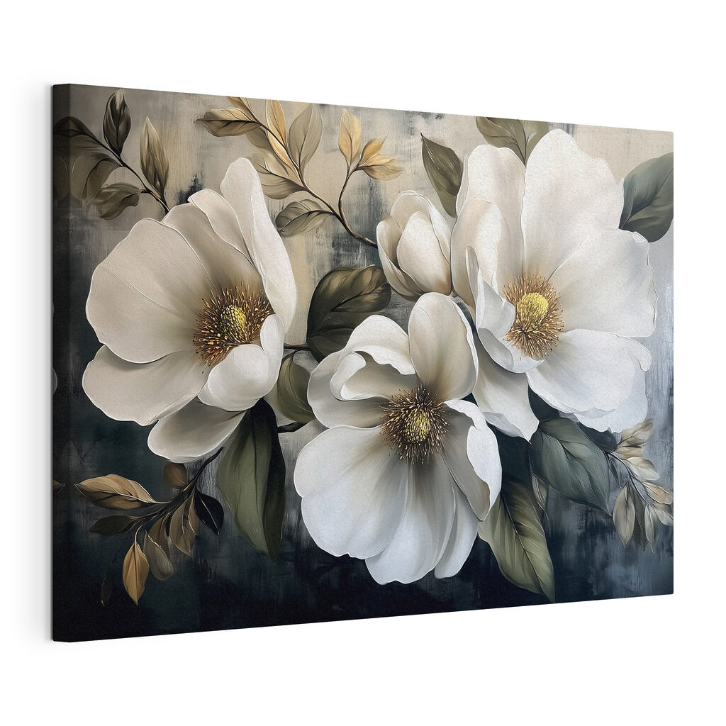Painting of white flowers