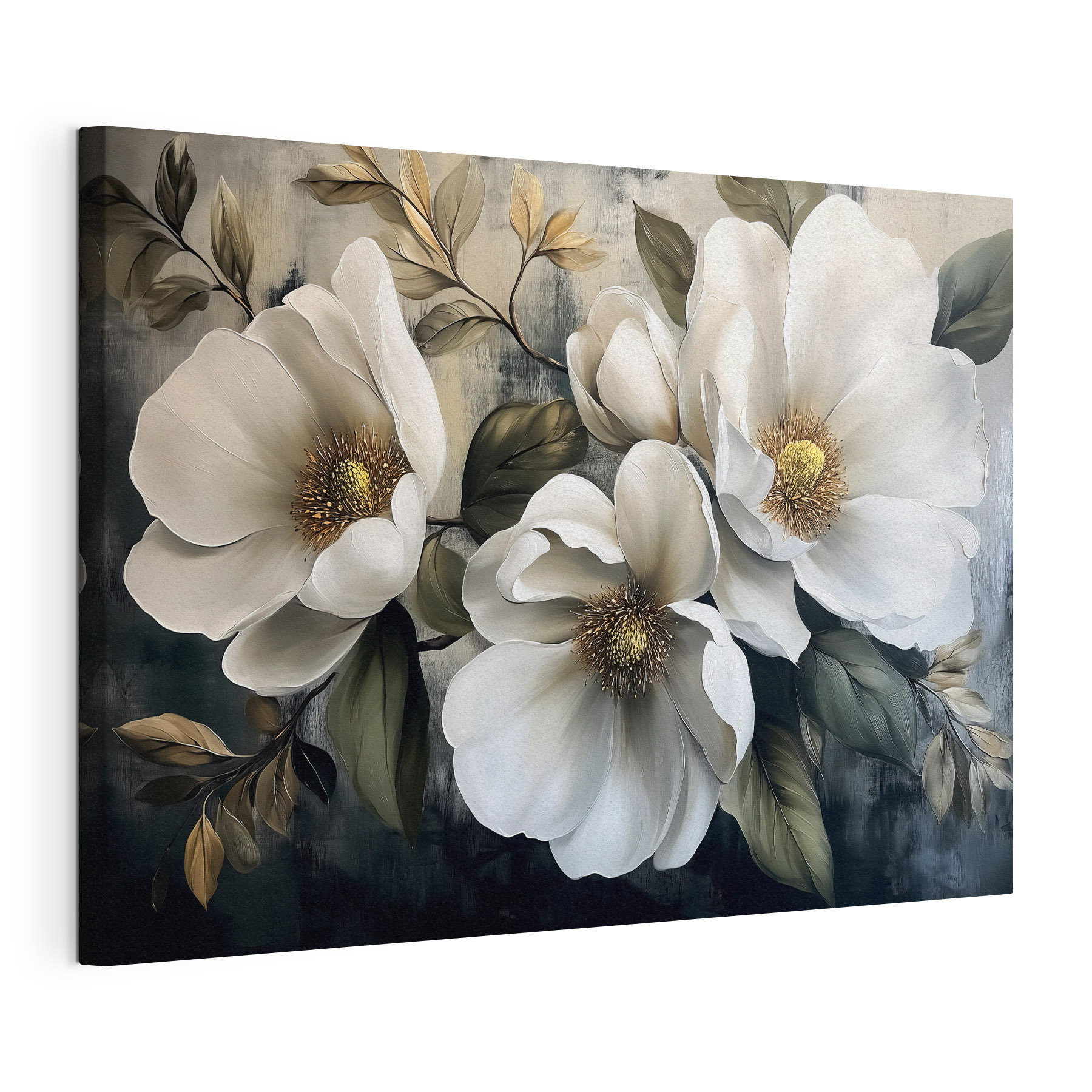 Painting of white flowers