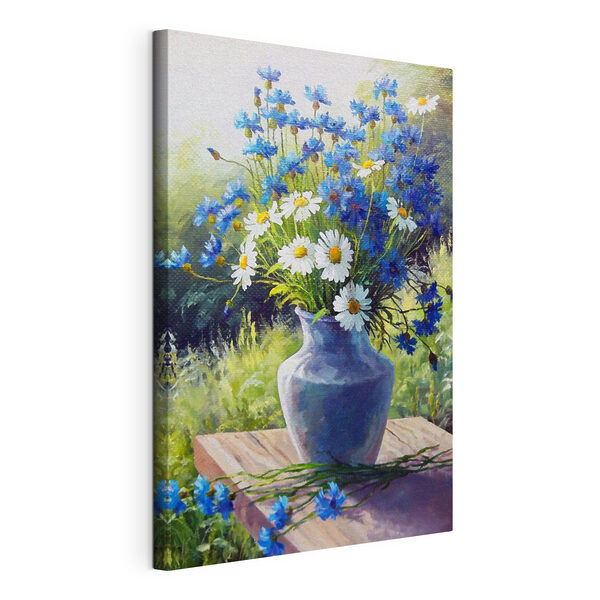 Ein Gemälde einer Blumenvase Wandbilder Ein Gemälde einer Blumenvase