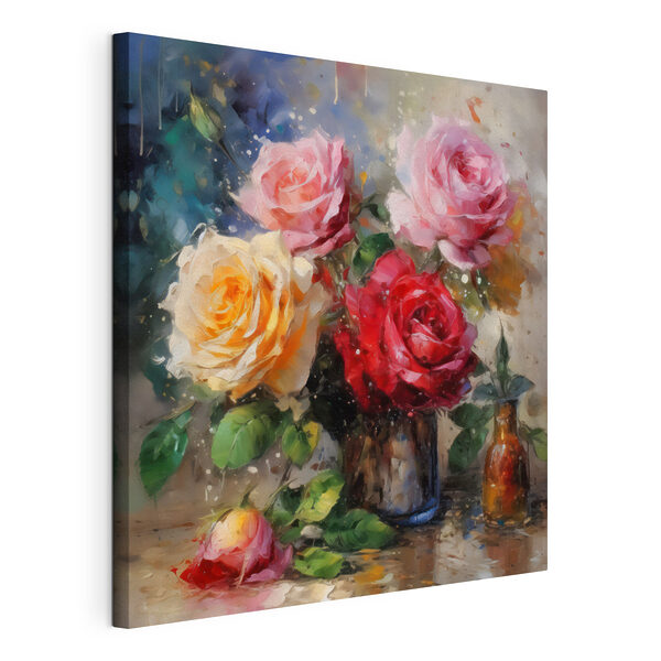 Wandbilder Wandbilder Ein Gemälde mit Blumen in einer Vase (Artikelnummer: s32546)
