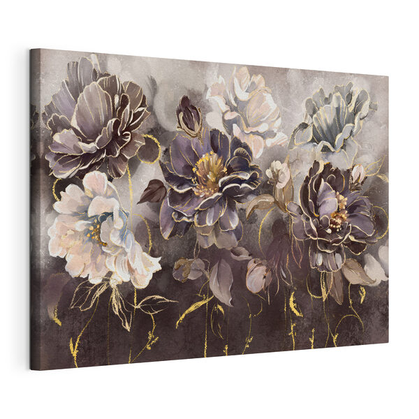 Wandbilder Elegante Blumen in sanften Farbtönen