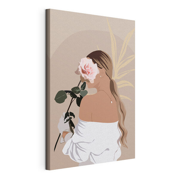 Wandbilder Eine Frau hält eine Rose (Artikelnummer: s36366) Wandbilder Wandbilder Eine Frau hält eine Rose (Artikelnummer: s36366)