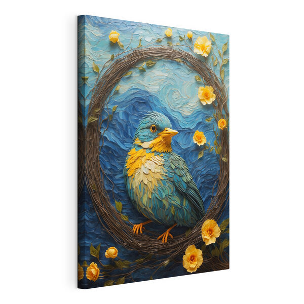 Wandbilder Vogel im Kranz