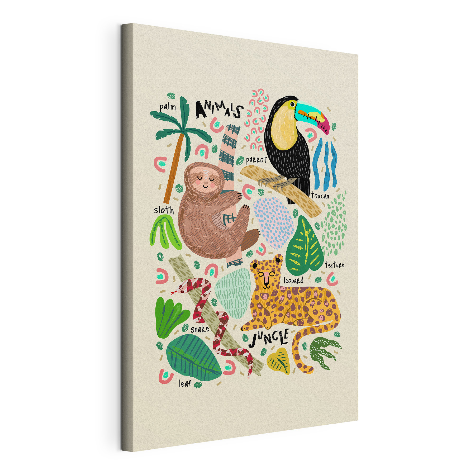 A group of animals and plants