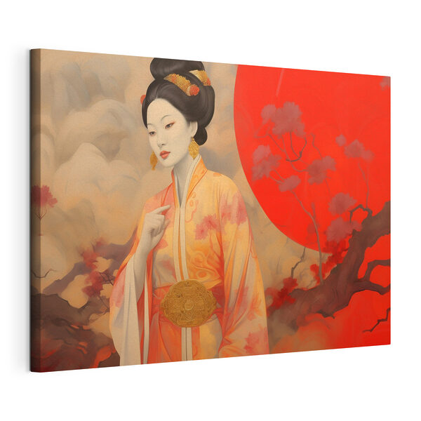 Wandbilder Eine Frau in einem Kimono