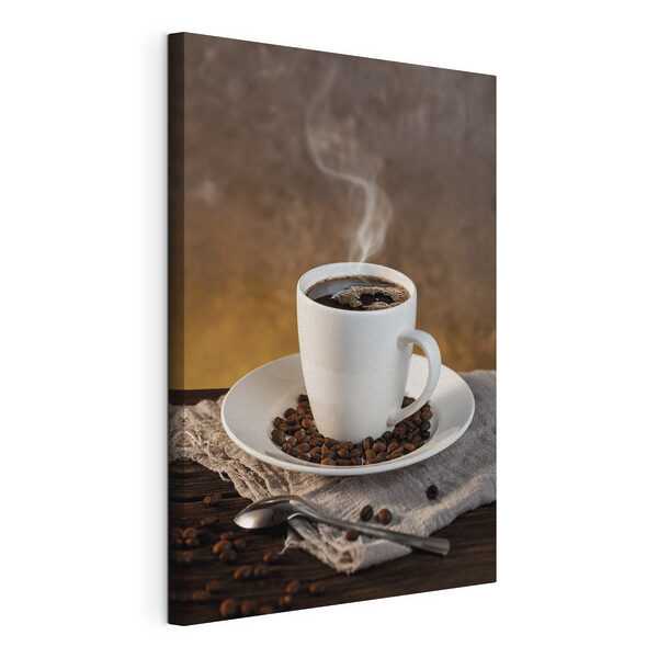Wandbilder Eine Tasse Kaffee auf einem Teller mit Bohnen und einem Löffel (Artikelnummer: s37173) Wandbilder Wandbilder Eine Tasse Kaffee auf einem Teller mit Bohnen und einem Löffel (Artikelnummer: s37173)