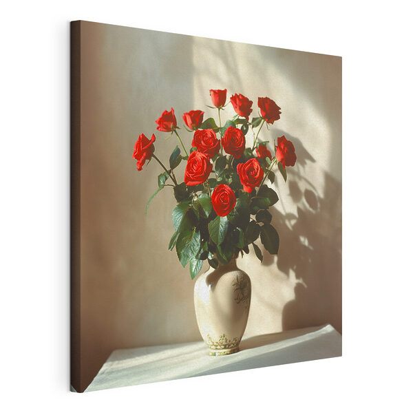 Wandbilder Wandbilder Eine Vase mit roten Rosen (Artikelnummer: s37378)
