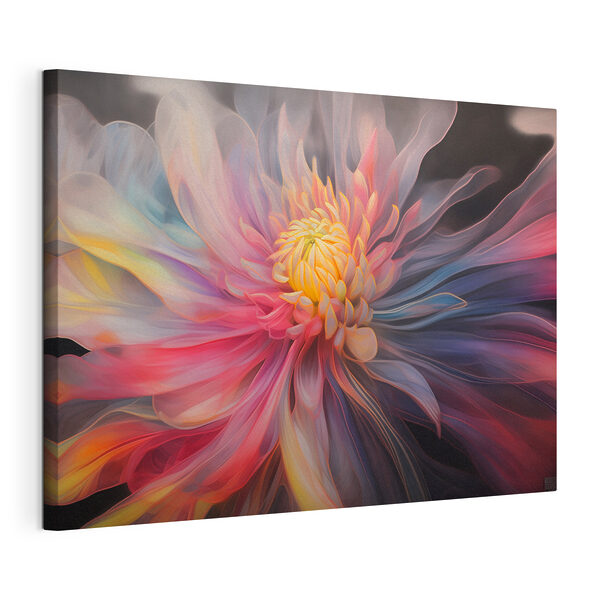 Wandbilder Wandbilder Eine bunte Blume mit gelber Mitte (Artikelnummer: s37383)