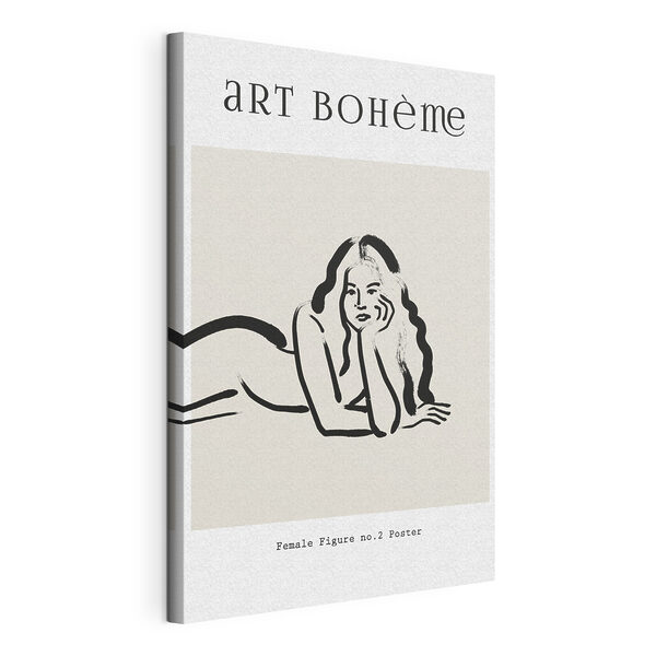 A drawing of a woman lying on her stomach A drawing of a woman lying on her stomach