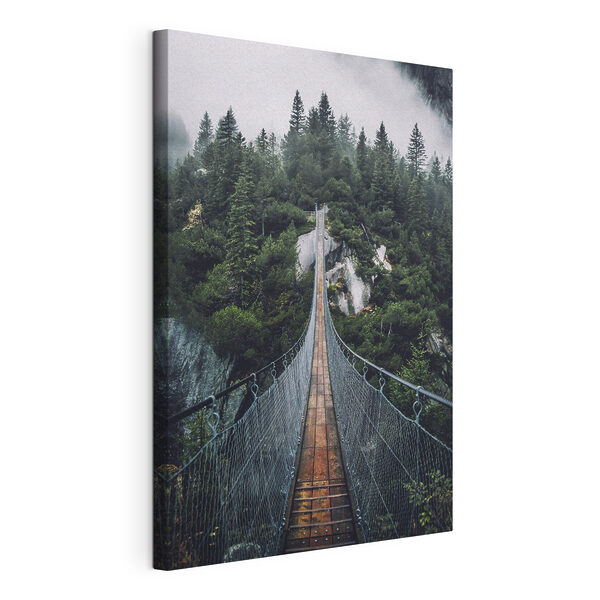 Wandbilder Eine Hängebrücke über eine Klippe (Artikelnummer: s37633) Wandbilder Wandbilder Eine Hängebrücke über eine Klippe (Artikelnummer: s37633)