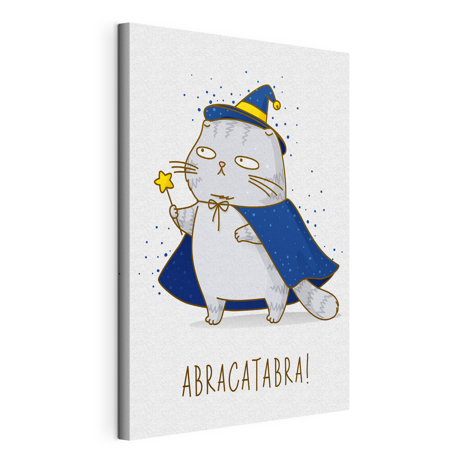 A cartoon of a cat wearing a wizard garment A cartoon of a cat wearing a wizard garment