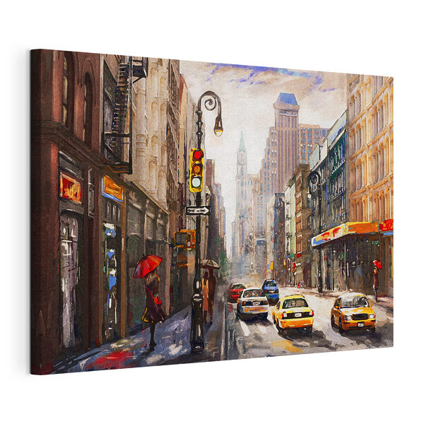 Wandbilder Aquarell einer Stadtstraße mit Autos und Menschen (Artikelnummer: s37892) Wandbilder Wandbilder Aquarell einer Stadtstraße mit Autos und Menschen (Artikelnummer: s37892)