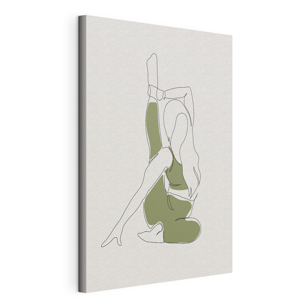 A drawing of a woman stretching A drawing of a woman stretching