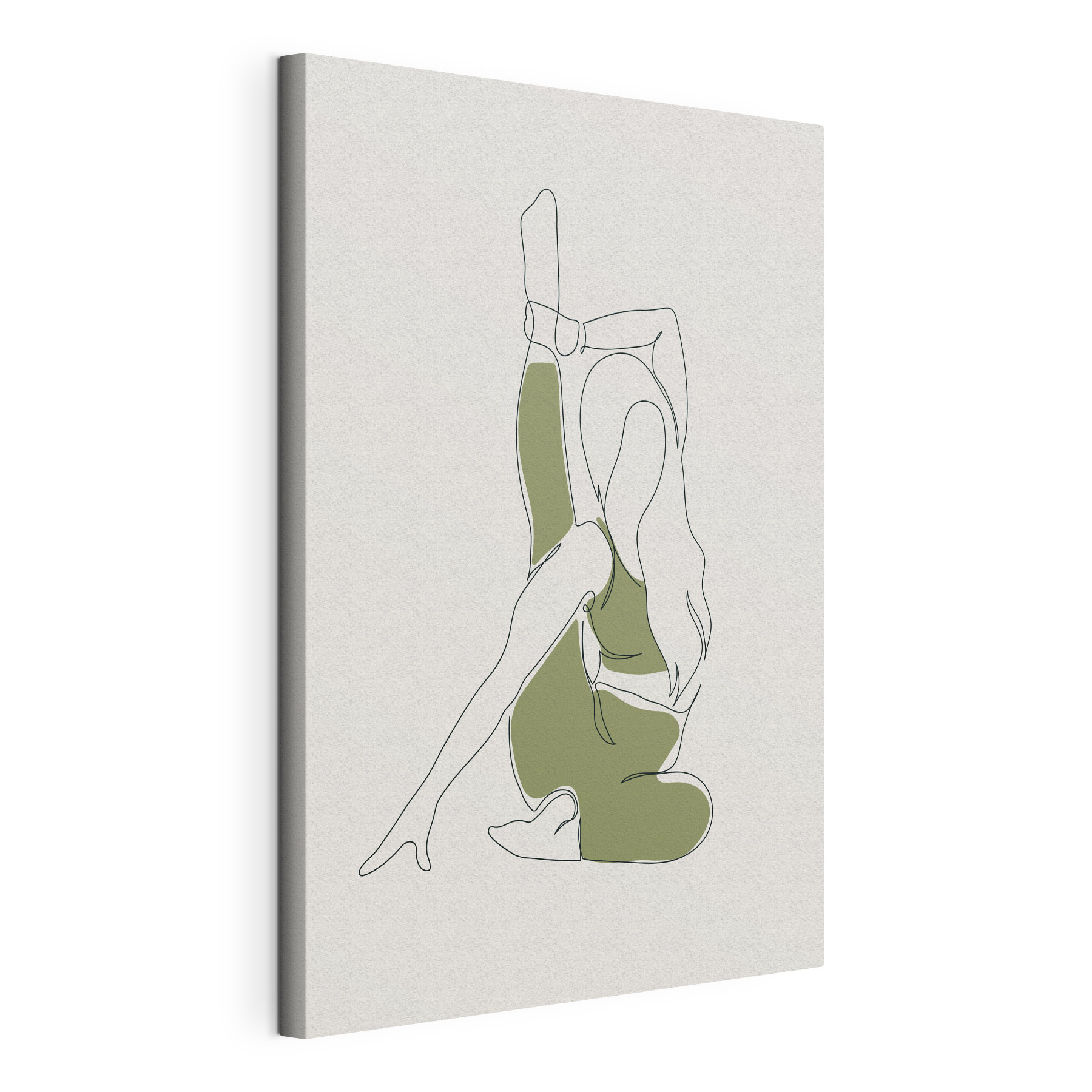 A drawing of a woman stretching A drawing of a woman stretching