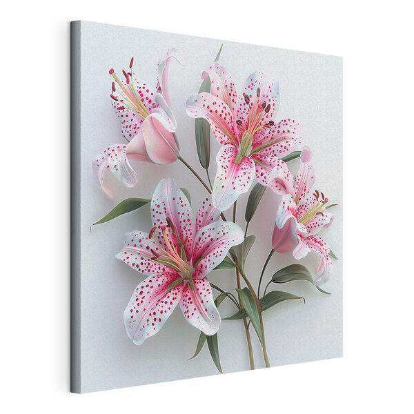Eine Gruppe von rosa und weißen Blumen Wandbilder Eine Gruppe von rosa und weißen Blumen