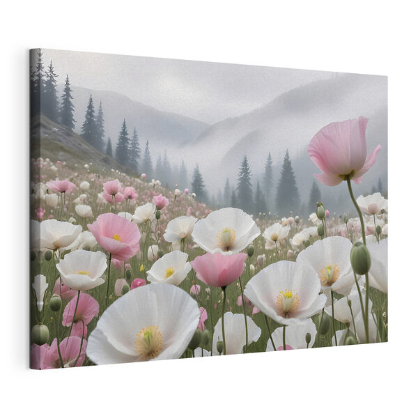 Wandbilder Ein Feld mit rosa und weißen Blumen (Artikelnummer: s38369) Wandbilder Wandbilder Ein Feld mit rosa und weißen Blumen (Artikelnummer: s38369)
