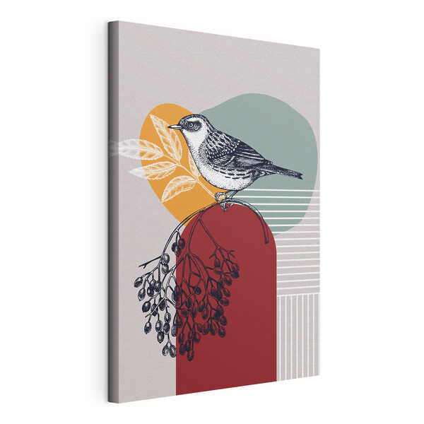 Ein Vogel auf einem Ast Wandbilder Ein Vogel auf einem Ast