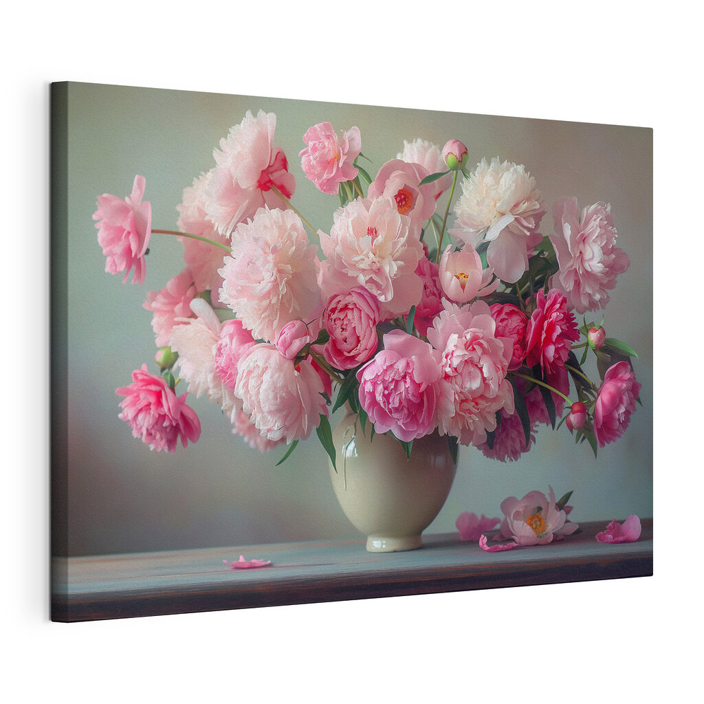 A vase of pink flowers
