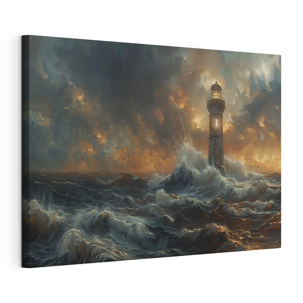 Wandbilder Ein Leuchtturm im Meer