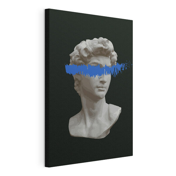 Wandbilder Eine Statue eines Mannes mit einer blauen Linie (Artikelnummer: s38560v2) Wandbilder Wandbilder Eine Statue eines Mannes mit einer blauen Linie (Artikelnummer: s38560v2)