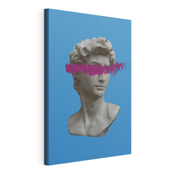 Wandbilder Eine Statue eines Mannes mit einer violetten Linie (Artikelnummer: s38560v3) Wandbilder Wandbilder Eine Statue eines Mannes mit einer violetten Linie (Artikelnummer: s38560v3)