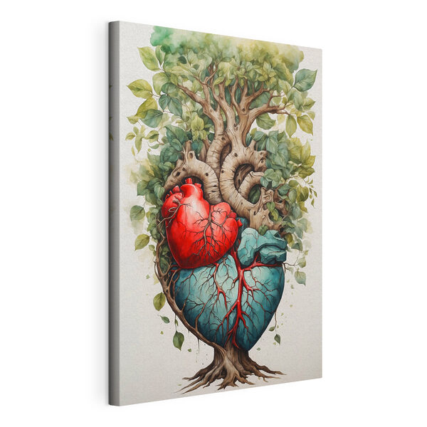 Wandbilder Wandbilder Ein Baum mit Blättern und einem Herz (Artikelnummer: s38594)