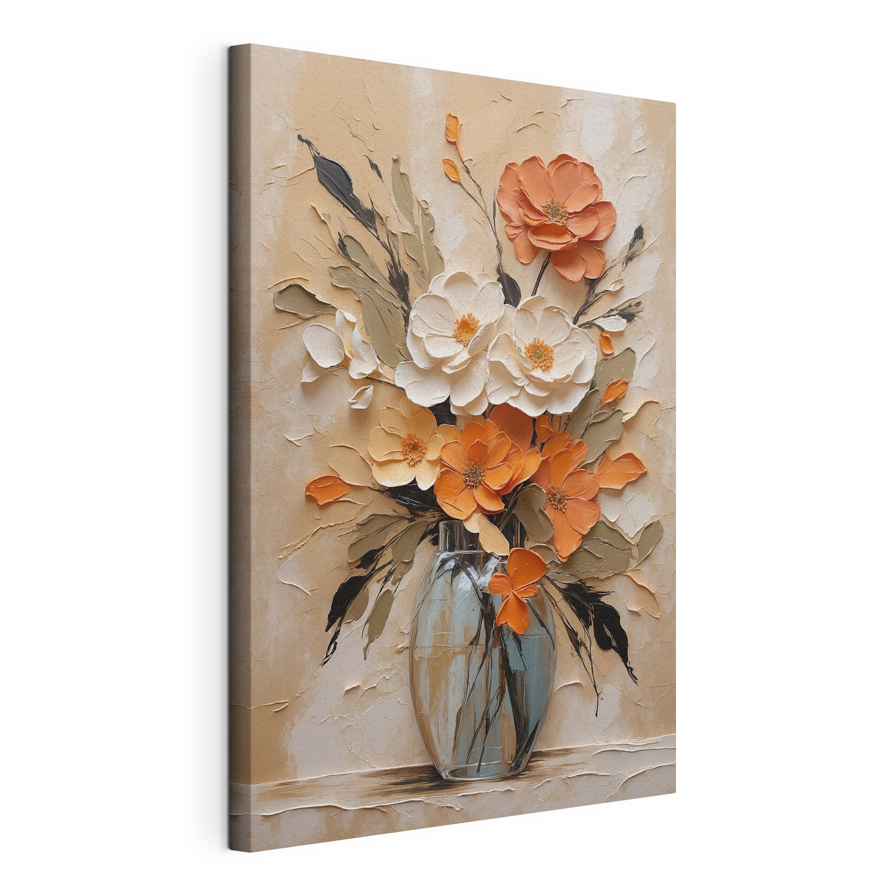 Painting of flowers in a vase