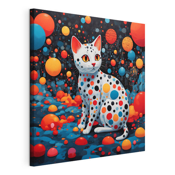 Wandbilder Wandbilder Katze mit Polka Dots (Artikelnummer: s38679)